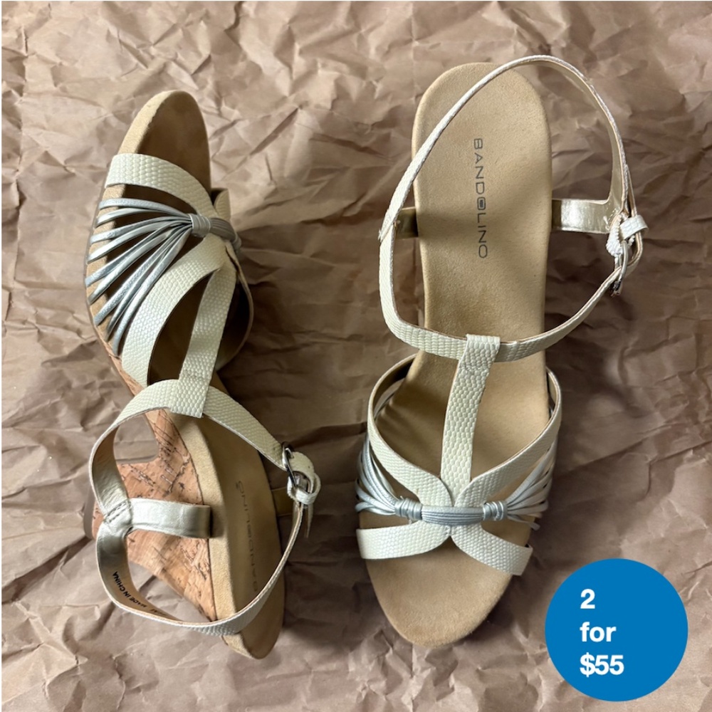Bandolino wedge sandals size 8.5